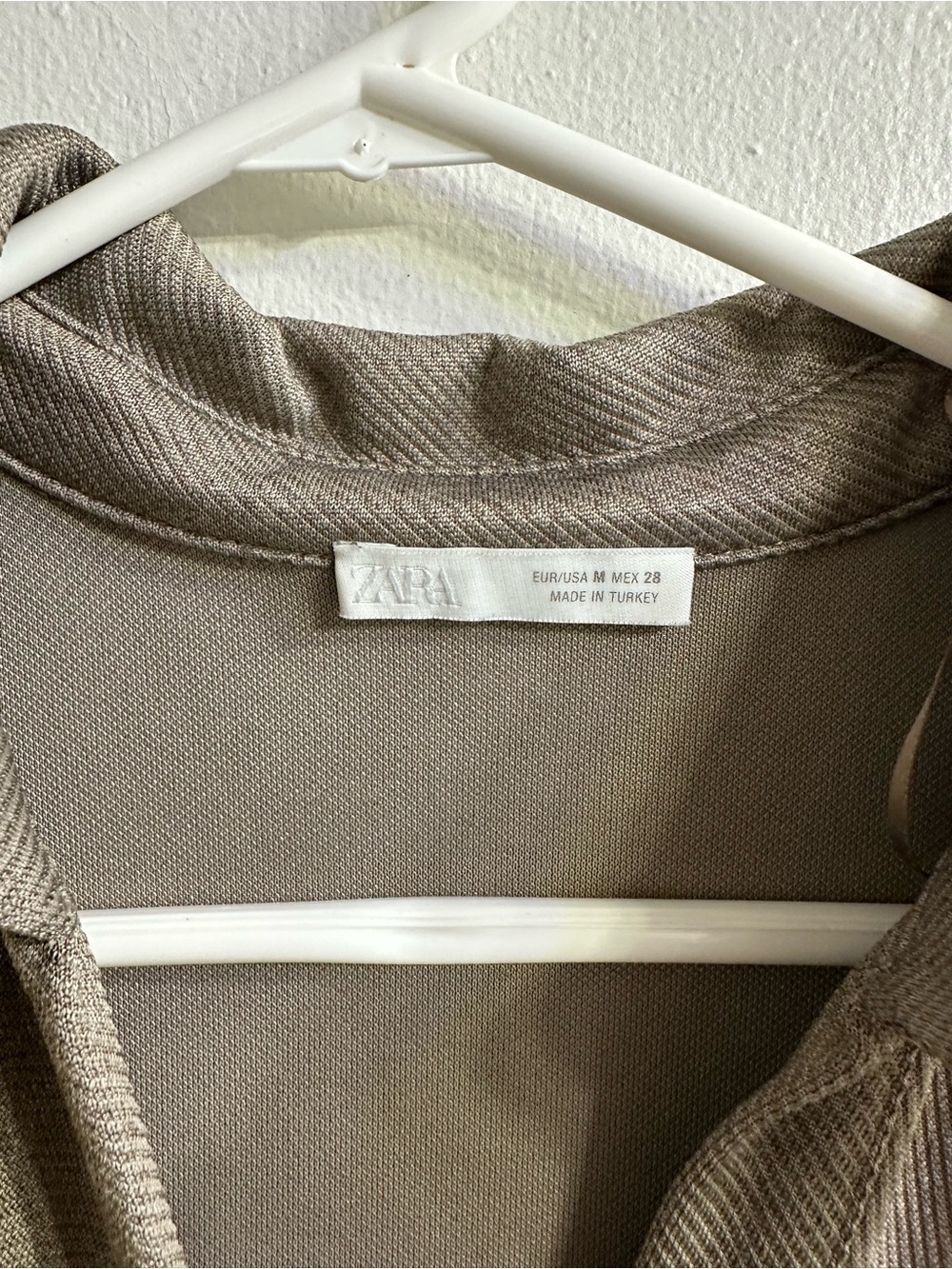 Zara Taupe Sleeveless Collared Button-Front Midi Dress - Picture 5 of 7